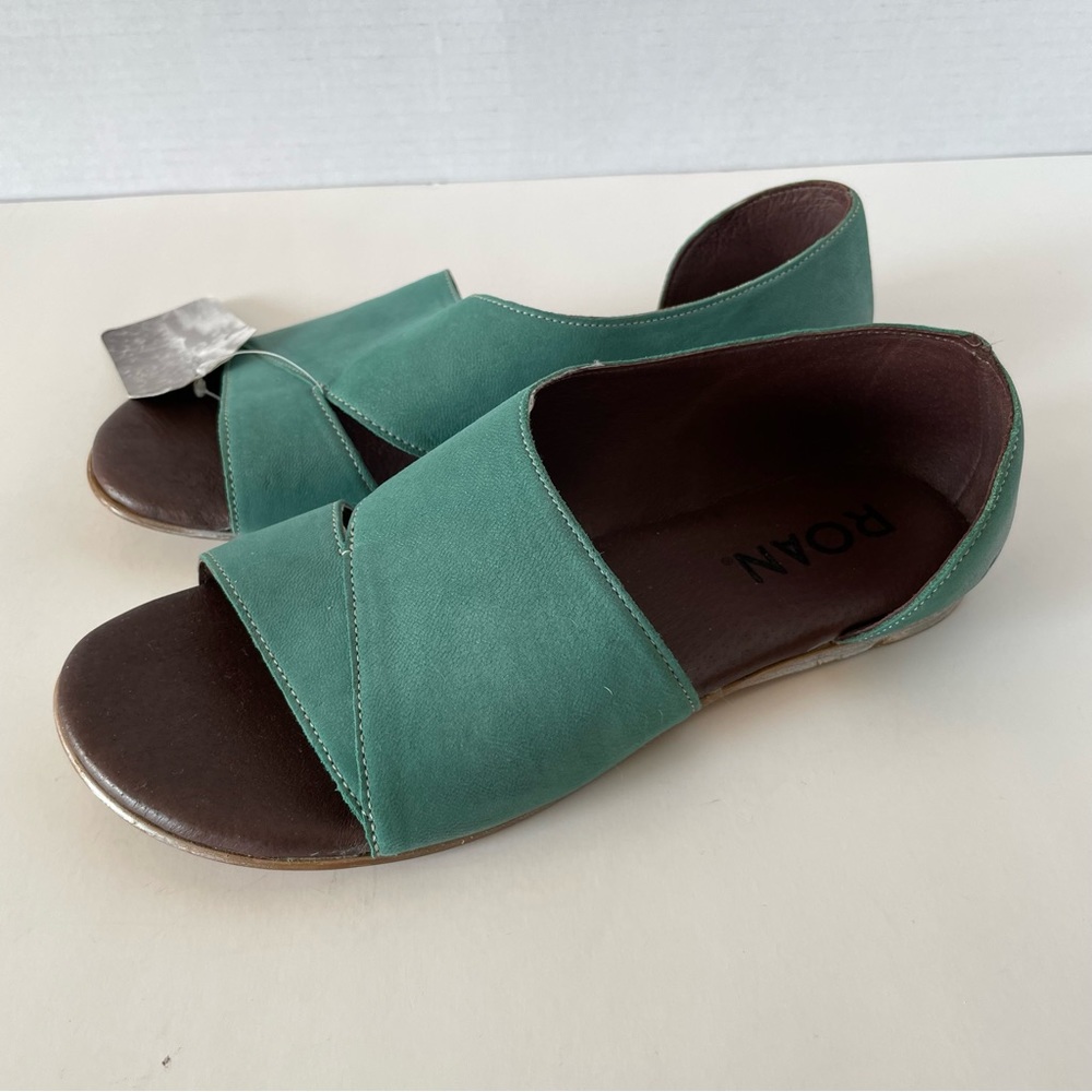NWT Roan by Bed Stu Irie Green Leather Slip On Sandals Size 7